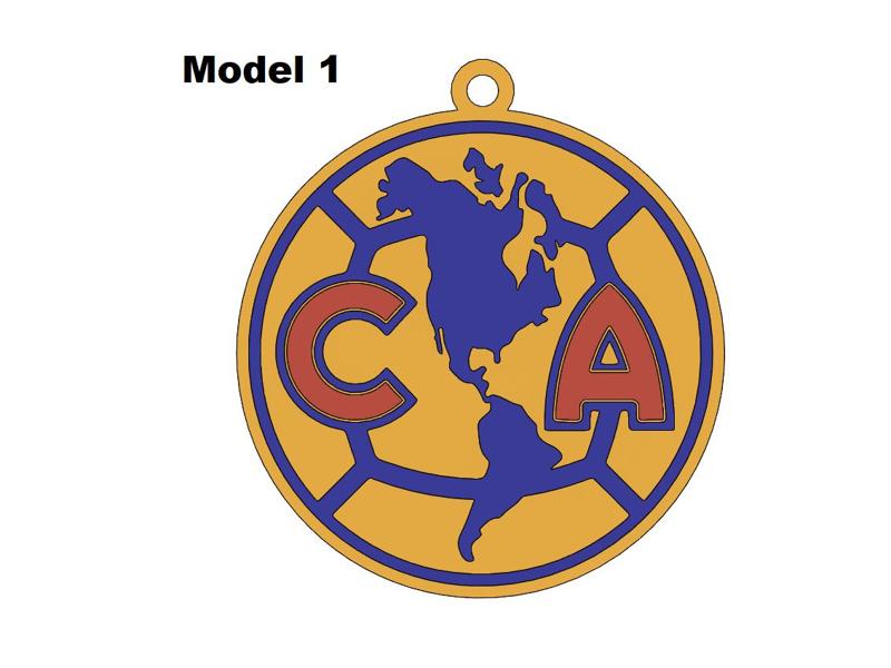 Club America Liga MX Keychain model 1