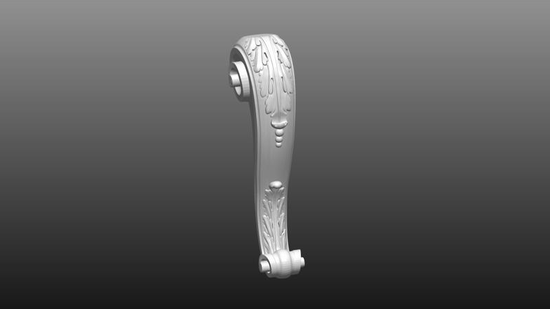 furniture leg 3D cnc