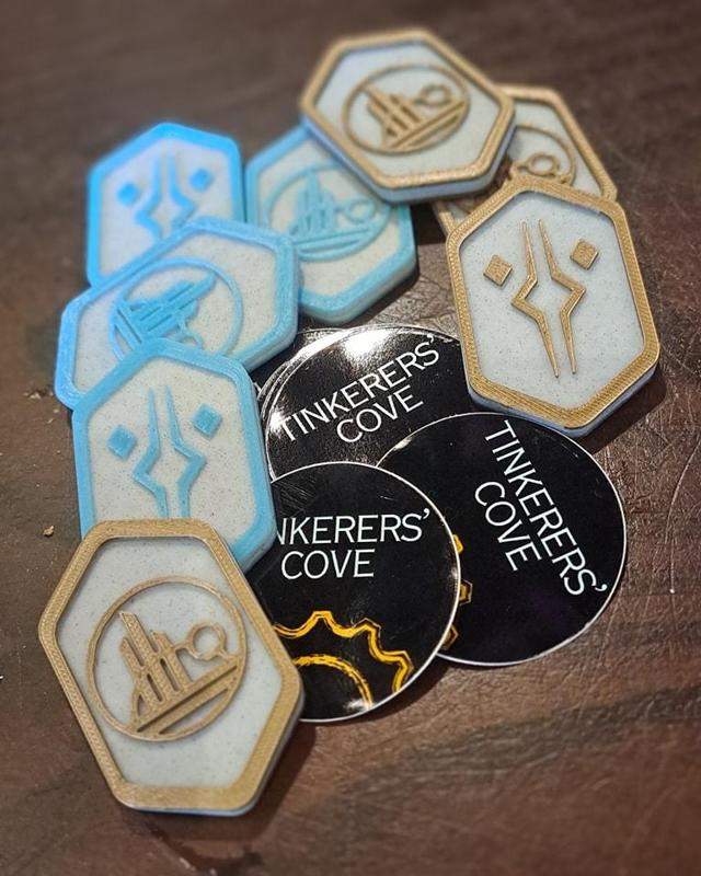 Spira inspired Black Spire Outpost & Ahsoka themed Challenge Coins