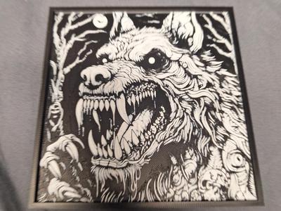 Werewolf in woods Hue Forge