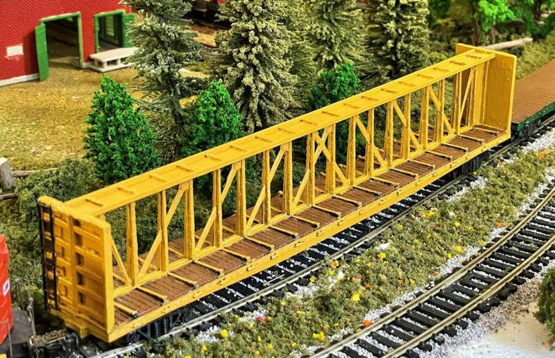 73ft Centerbeam Train Car HO Scale