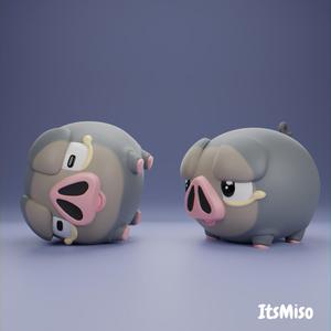 ItsMiso 3D Printable STL File - Lechonk (2 expressions)