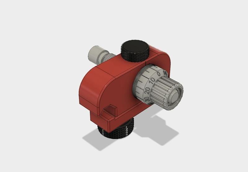 Mini-Lathe adjustable carriage stop and indicator holder