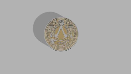 🏛️ Assassin’s Creed – Greek Style Coin (Full & Split Models)