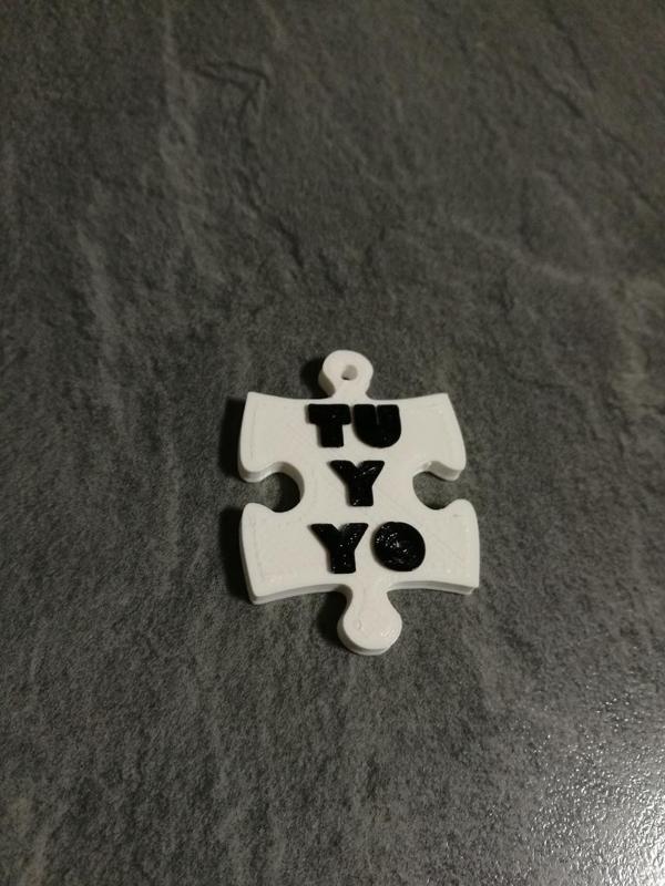 llavero pieza puzzle tu y yo