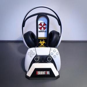 PS5 Headphone + Controller Stand - RE - Umbrella Corp