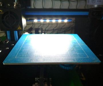 Printer bed lighting - V-slot 2020 click-mount (Ender-2, CR-10)
