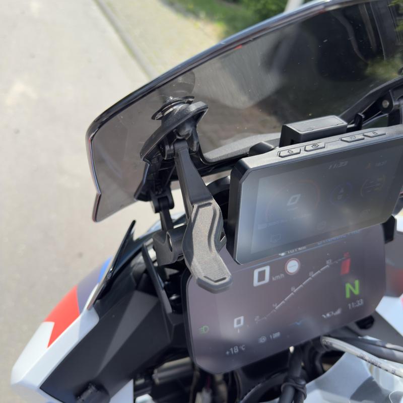 BMW motorcycle handle windshield lever adjuster left side