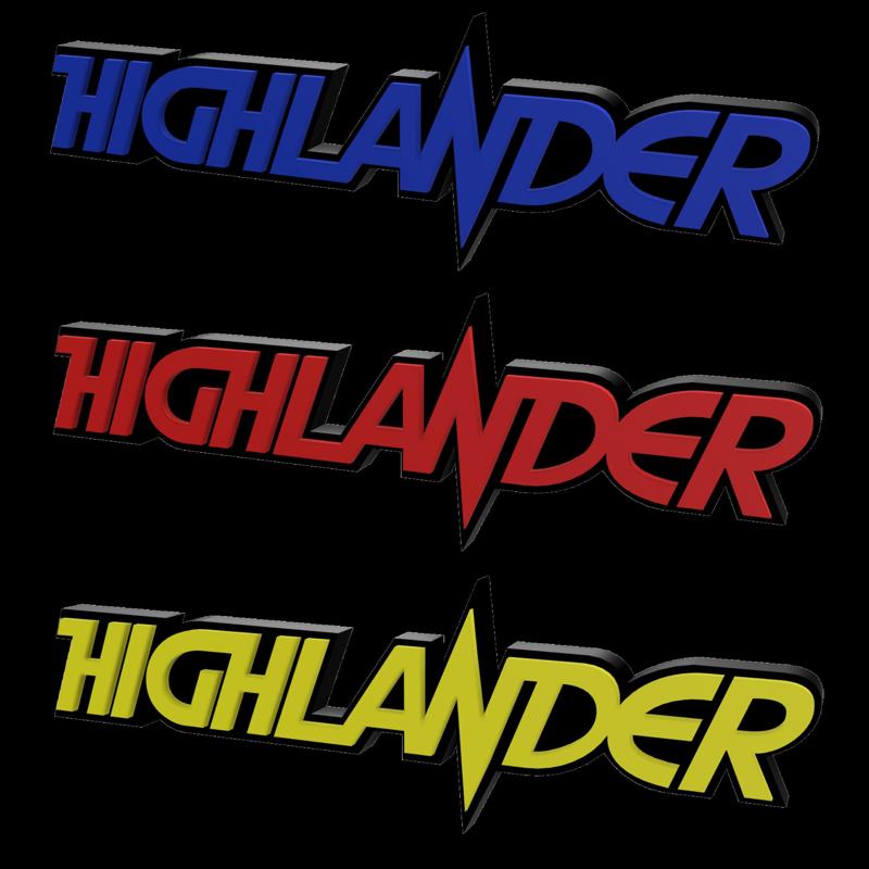 3D MULTICOLOR LOGO/SIGN - Highlander