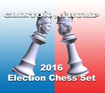 Clinton vs Trump Chess Set