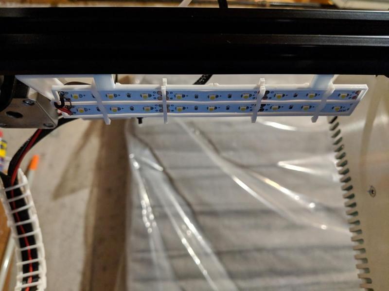 Ender 3 Gantry LED Holder for 2835, 12V LED Strips