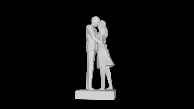 Love Poly Couple 3D Model