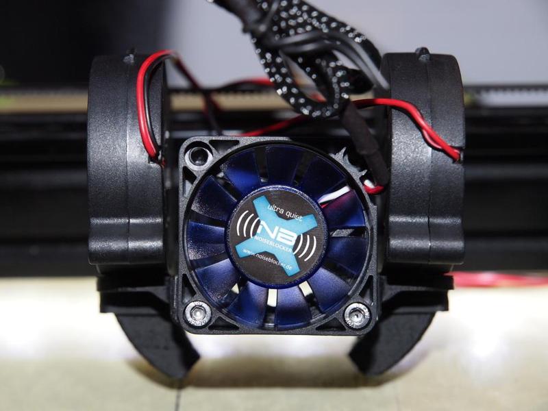 Tevo Tarantula dual fan duct / Radial 5015 fan duct for stock hotend or Chimera with 40mm fan