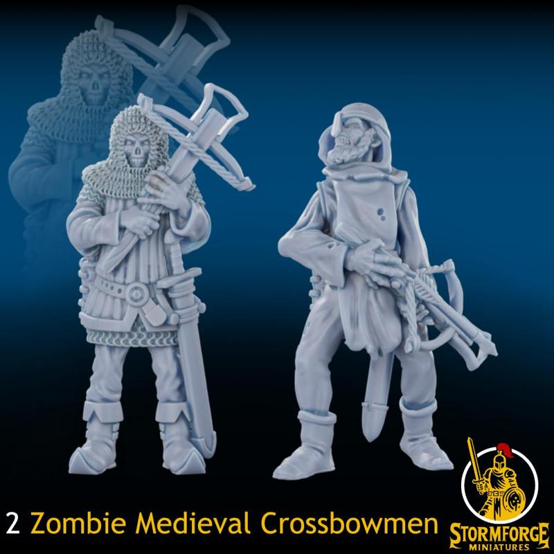 2 Zombie Medieval Crossbowmen