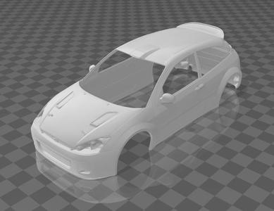 Ford Focus RS WRC 2001 Shell Body – Divided Parts for Easy Printing
