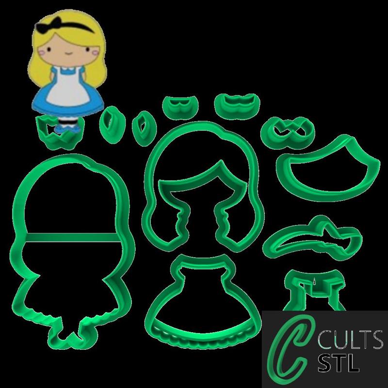 CORTADOR ALICE  NO PAÍS DAS MARAVILHAS - 6cm