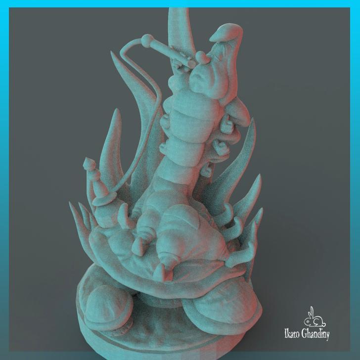 Absolem, the blue caterpillar