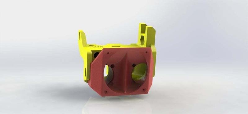 60mm Fan Adapter For Dual Extruder Lion Mounts