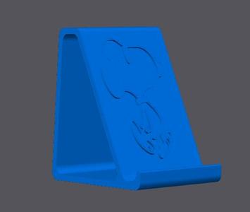 Snoopy support for cell phone, 3MF and STL