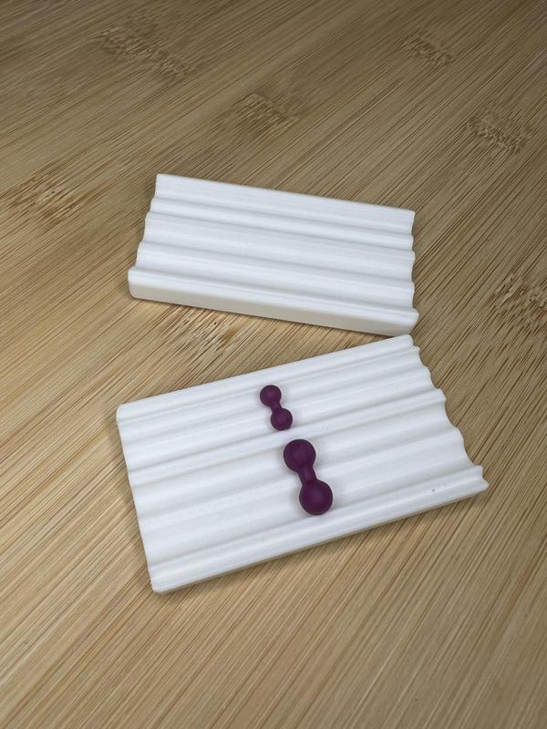 3D MODEL OF Dumbbell BEAD ROLLER 10 MM, 15 MM FOR POLYMER CLAY.