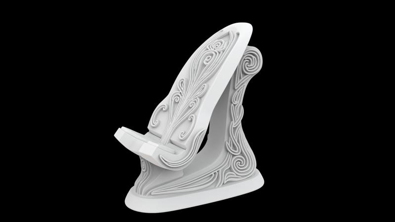 Innovative sculpted printable phone stand