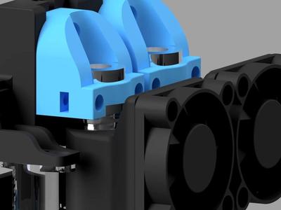 Flyingbear Tornado - Dual Genuine E3D V6 hotend mount