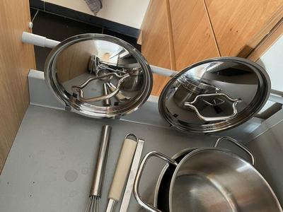 Pan lid holder cupboard organizer/鍋蓋架 櫥櫃組織者/पैन ढक्कन धारक अलमारी आयोजक 