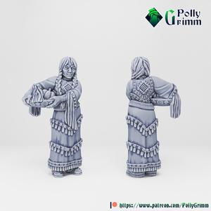 Tabletop historic miniature. Wild west set. Native American woman