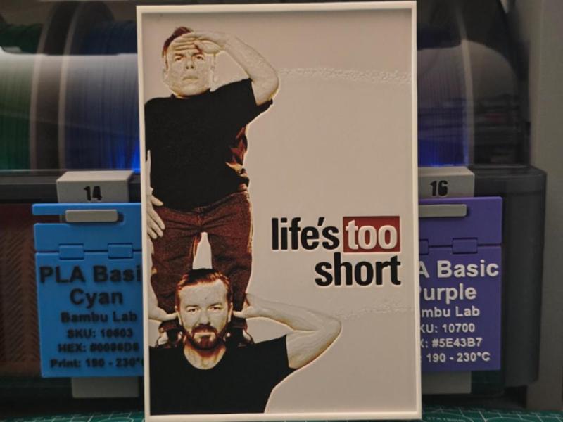 Life's Too Short Poster - Hueforge Art