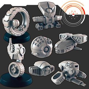 Sci-Fi Bots and Drones Set [Support-free]