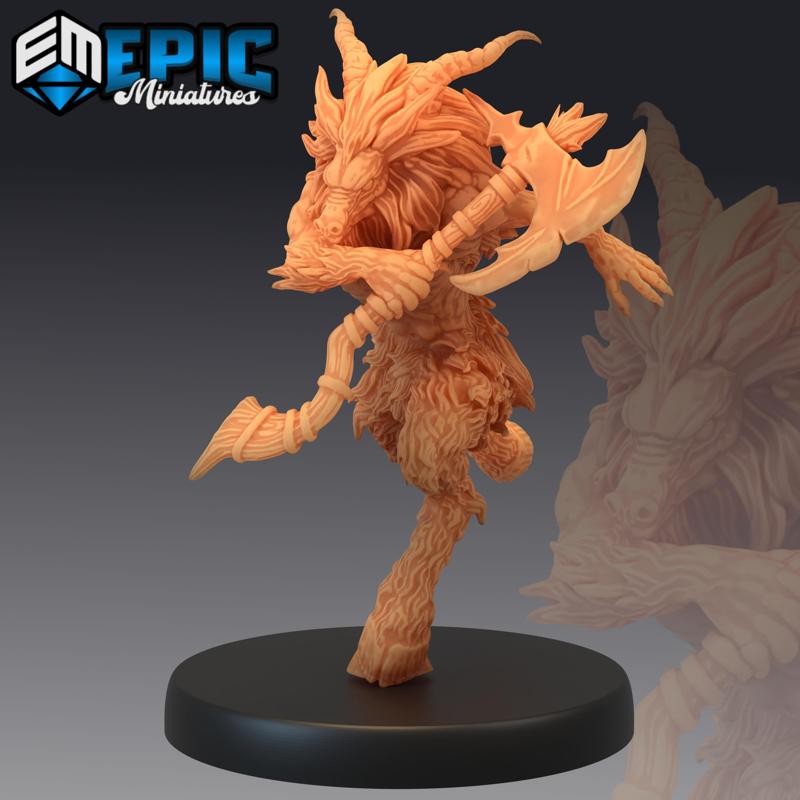 Satyr Attacking / Pan Warrior / Forest Guardian Axe / Deer Encounter