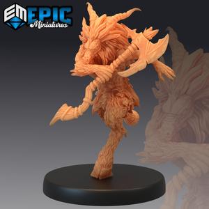Satyr Attacking / Pan Warrior / Forest Guardian Axe / Deer Encounter