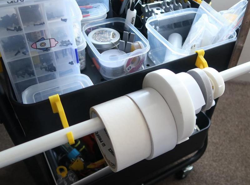 Tapes hanger, tapes organiser on trolley