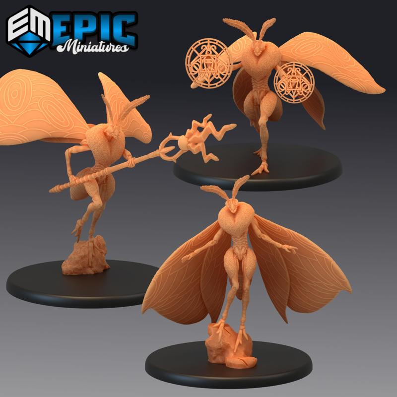 Moth Queen Set / Huge Insect Hybrid / Insectoid Lord / Butterfly Third Stage