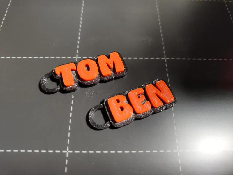 Keychain Name Tag Tom & Ben   