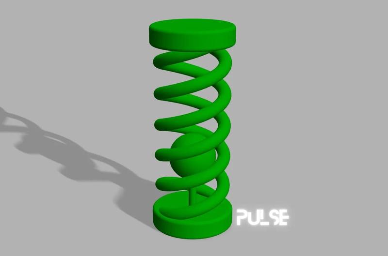 Movable Ball in Spiral Cage   