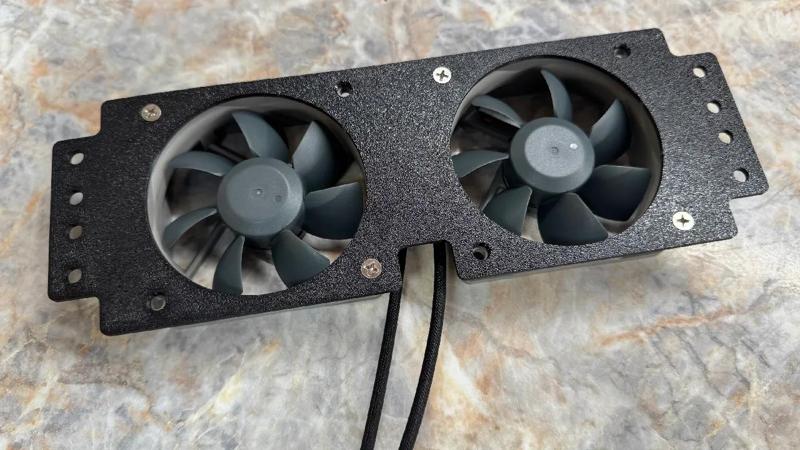 2U two 80x80 fans holder - 10" MINI RACK   