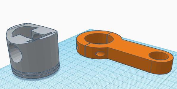 50 mm by 50mm piston and fitting conrod