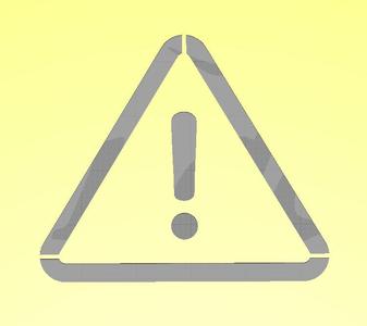 Danger Icon Stencil