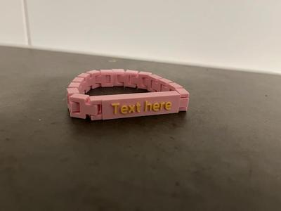 Bracelet with text-tag