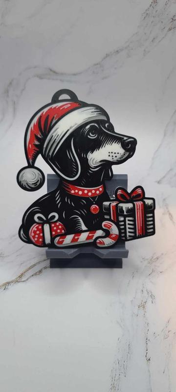 Christmas Wiener Dog: Printable Companion on MakerWorld!