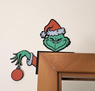 Door Corner Grinch Face Down PEI Plate