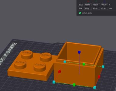 Box container Brick style