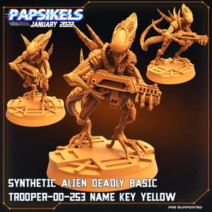 SYNTHETIC ALIEN DEADLY BASIC TROOPER-00-254 NAME KEY YELLOW