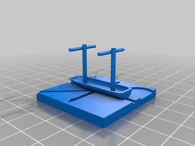 1/600 Oak & Iron compatible Natives Piragua boat proxy