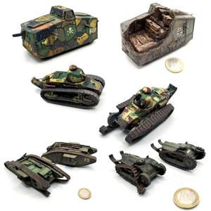 WW1 4 tanks clean and destroy (8 STL) (Fr, US, UK, German)