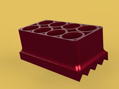 Modular 5ml Lab Test Tube Holder, fits eight - Paint Mixing