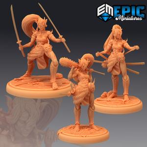 Oni Warrior Female Set / Japanese Yokai / Samurai Woman Collection