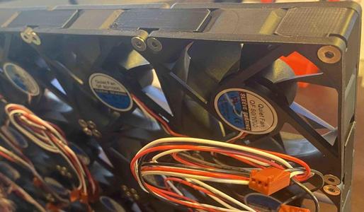 Ventilator array connection blocks