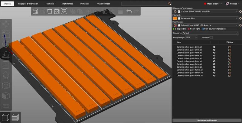 Ceramic roller guide   